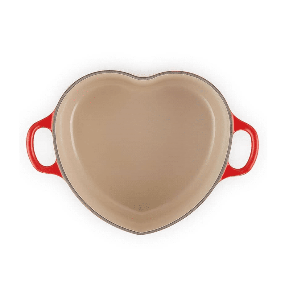 Le Creuset Signature Cerise Cast Iron 20cm Heart Casserole With Heart Knob - Image 3