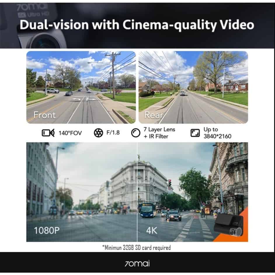 70mai Dash Cam 4K A800S - Image 3