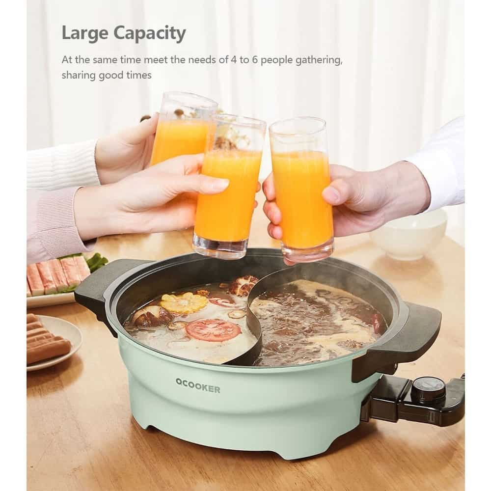Xiaomi OCOOKER Multi-function 2 Grid Electric Hot Pot - Image 4