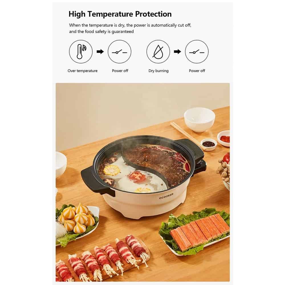 Xiaomi OCOOKER Multi-function 2 Grid Electric Hot Pot - Image 2