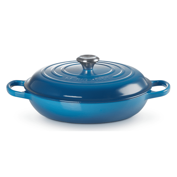 Le Creuset Signature Cast Iron 30cm Shallow Casserole (Black Interior) - Image 2