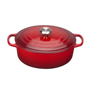 Le Creuset Signature Cerise Cast Iron 25cm Oval Casserole