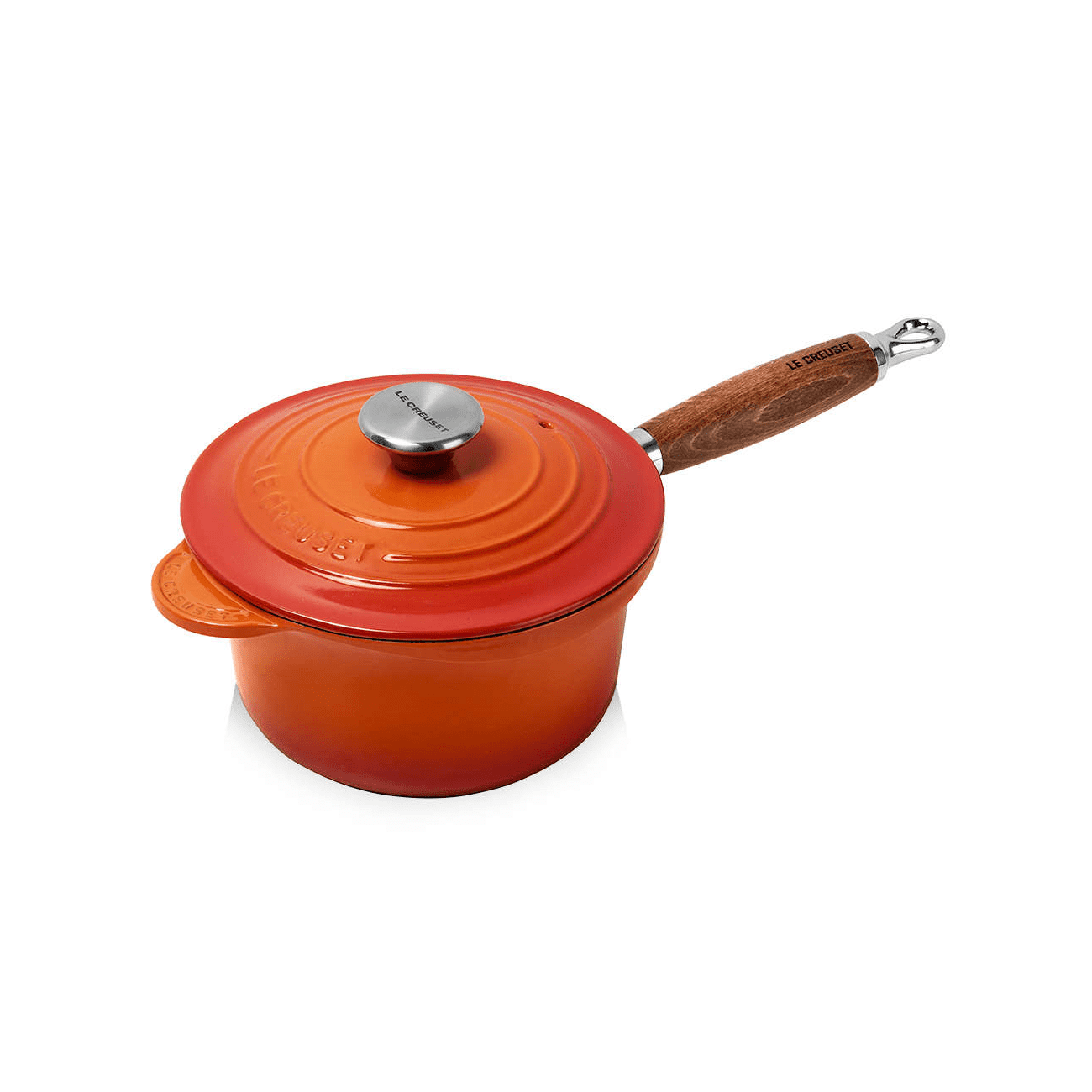 Le Creuset Cast Iron 18cm Saucepan Wooden Handle