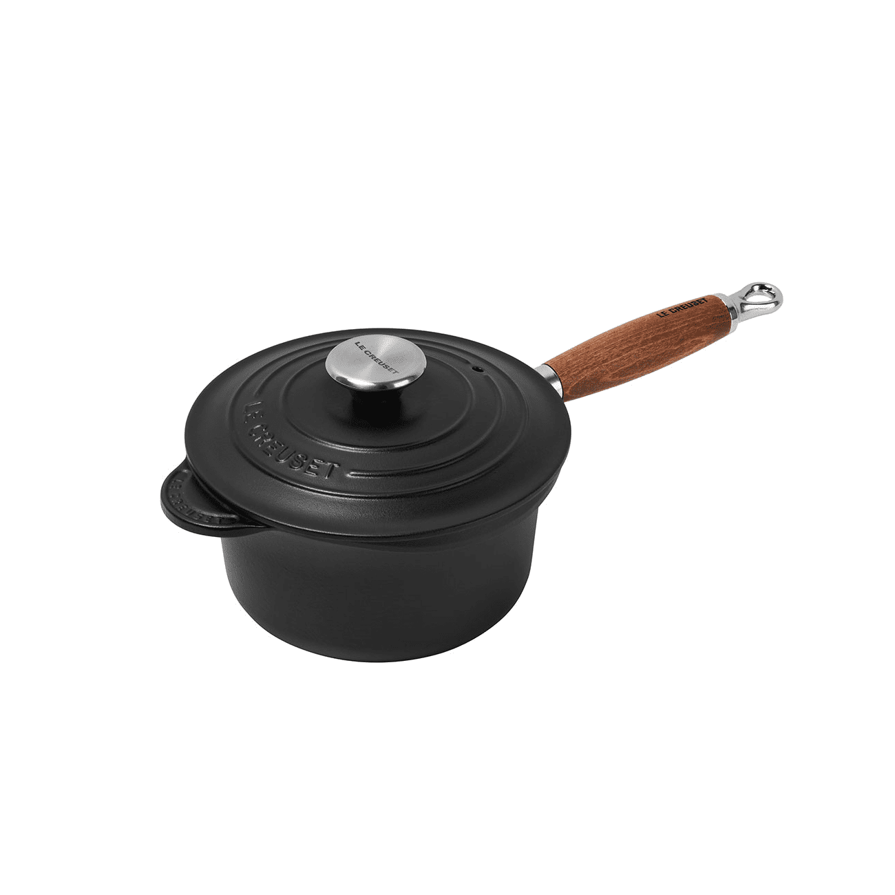 Le Creuset Cast Iron 18cm Saucepan Wooden Handle - Image 4