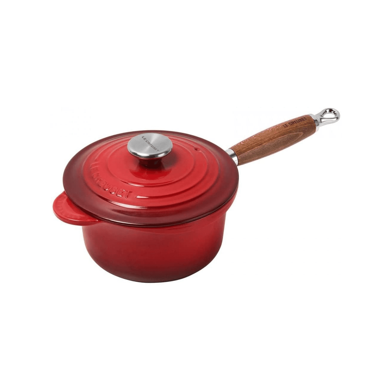 Le Creuset Cast Iron 18cm Saucepan Wooden Handle - Image 2