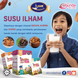 Ebunda Susu Ilham | Susu Campuran Kurma Badam Kismis Ginko