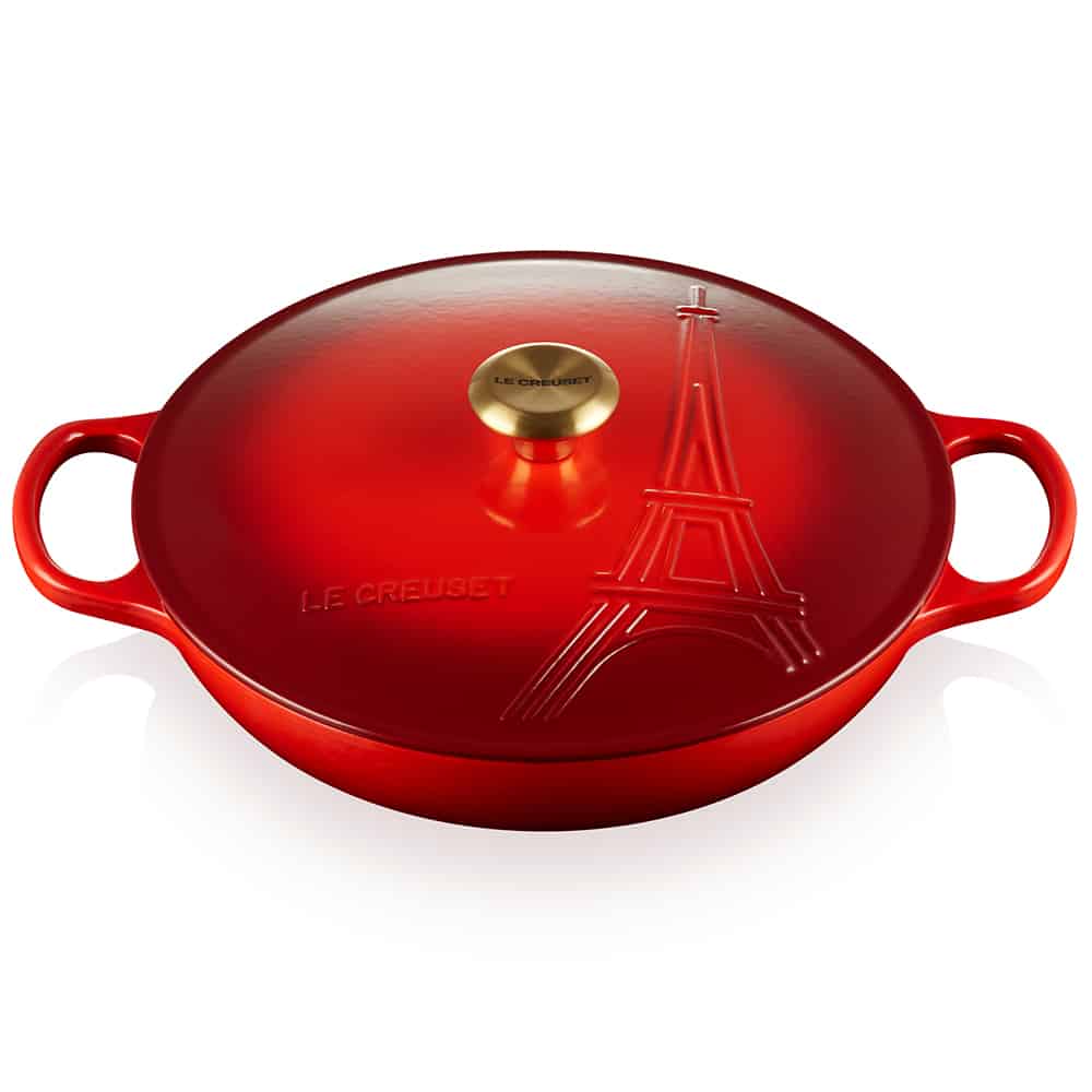 Le Creuset Eiffel Tower Cast Iron 30cm Shallow Casserole Limited Edition