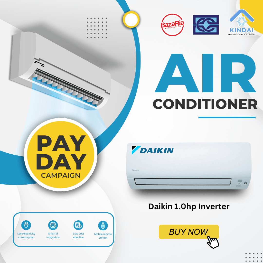 Daikin 1.0hp Wall Type Inverter R32