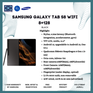 [RS] SAMSUNG GALAXY TAB S8 WIFI 8+128