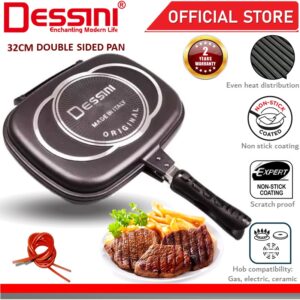DESSINI 32cm Double Fry Pan【Black】