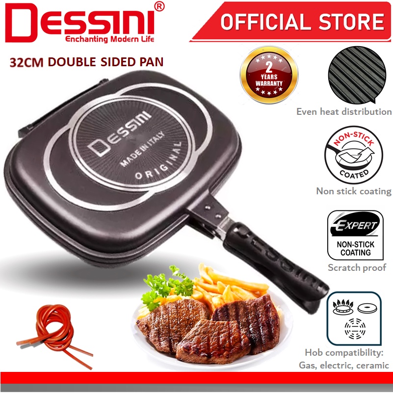 DESSINI 32cm Double Fry Pan【Black】