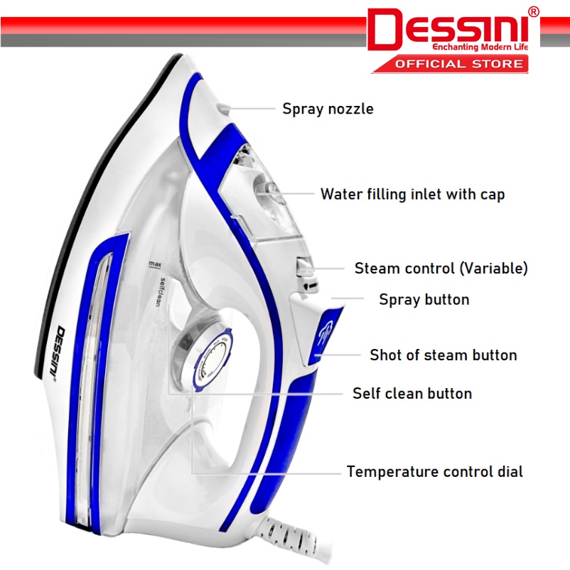 Dessini DS-669 Steam Iron - Image 2