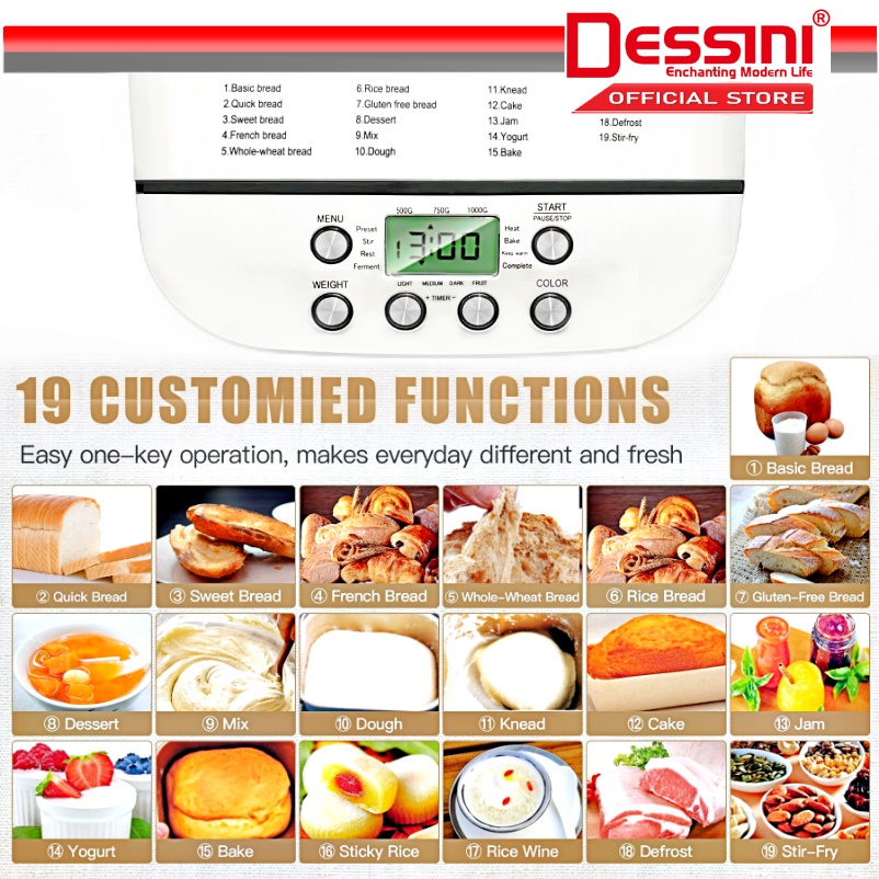 Dessini BM11 Bread Maker - Image 3