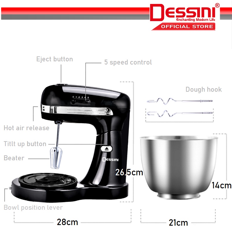 Dessini DS-6688 Stand Mixer (3.5L) - Image 2