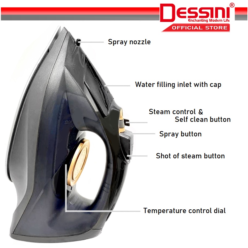 Dessini DS-338 Steam Iron - Image 2