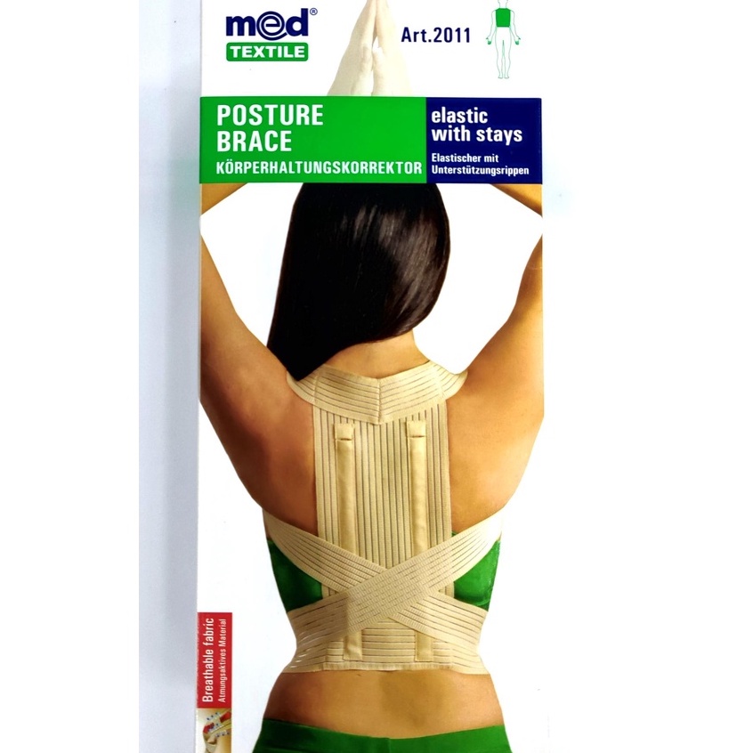 MED TEXTILE POSTURE BRACE ELASTIC WITH STAYS