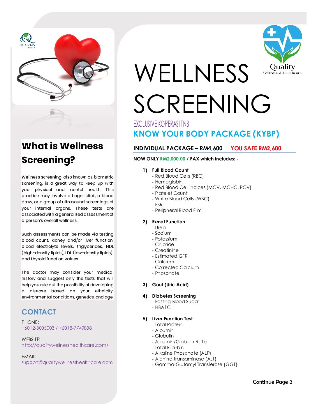 WELLNESS SCREENING EXCLUSIVE KOPERASI TNB