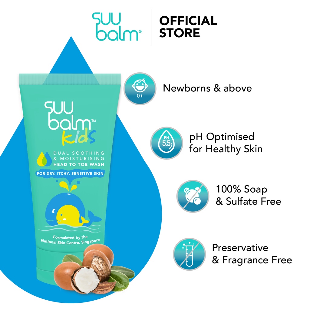Suu Balm Kids Rapid Itch Relief Starter Kit (wash + Moisturizer) - Image 2