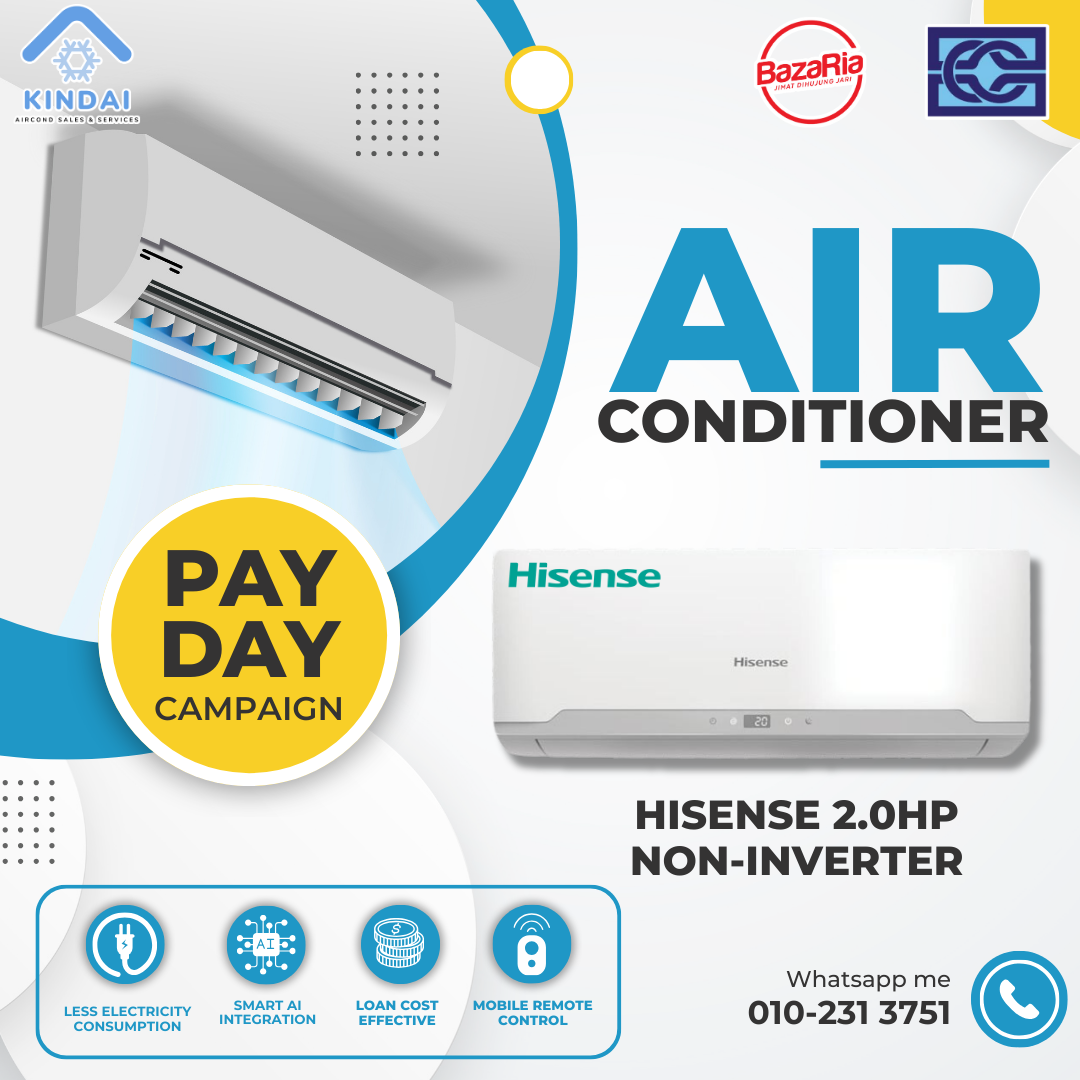 Hisense 2.0hp Wall Type Non-Inverter R32