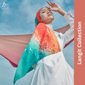 Just You Chiffon Pleated Shawl - Premium Heavy Chiffon - Langit Collection (Heavy Pleated Shawl)