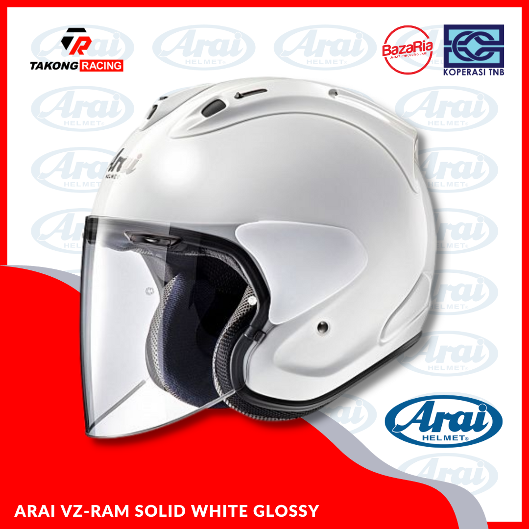 ARAI VZ-RAM SOLID WHITE GLOSSY