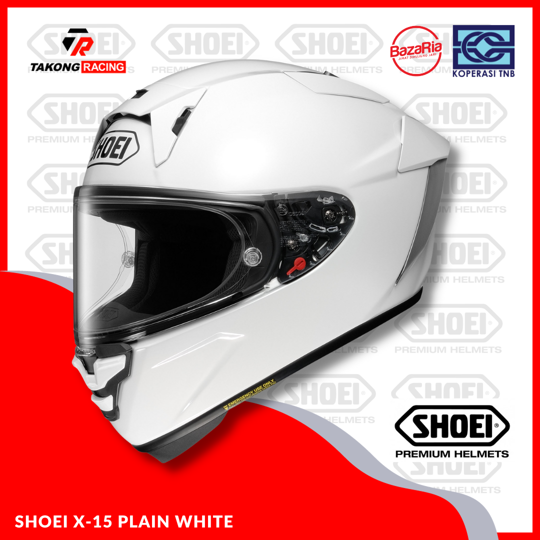 SHOEI X-15 PLAIN WHITE