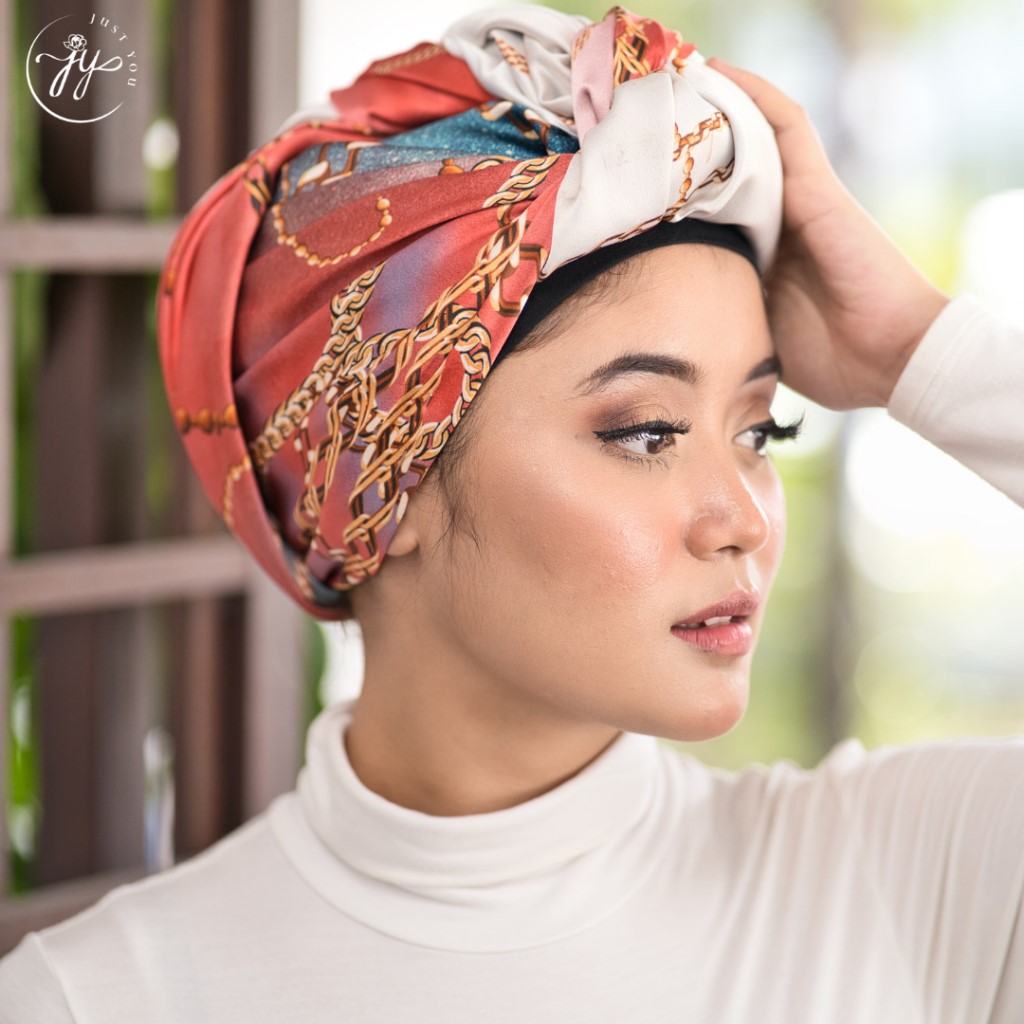 Just You Satin Crepe Square Shawl - Splash Collection (Square Shawl)