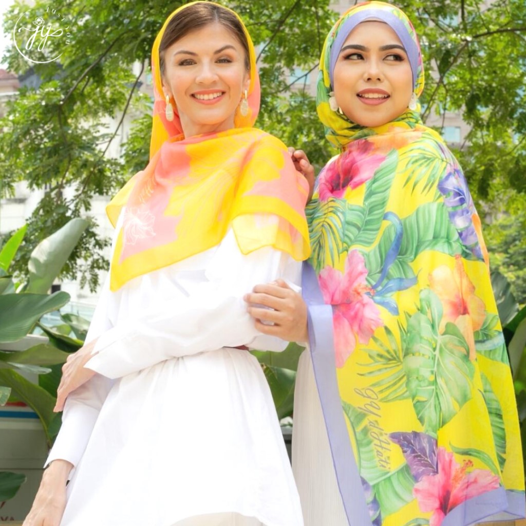 Just You d'Hati Cotton Viscose Long Shawl - d'Hati Merdeka Collection (Long Shawl) - Image 6