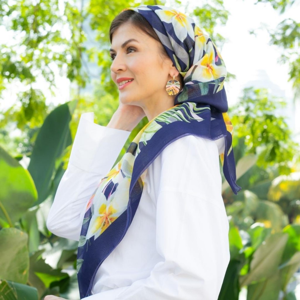 Just You d'Hati Cotton Voile Square Scarf (Square) - Image 5