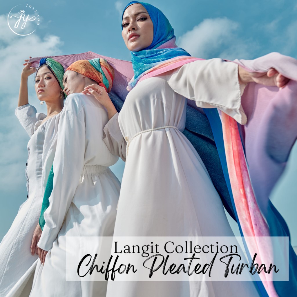 Just You Chiffon Pleated Turban - Langit Collection (Pleated Turban) - Image 2