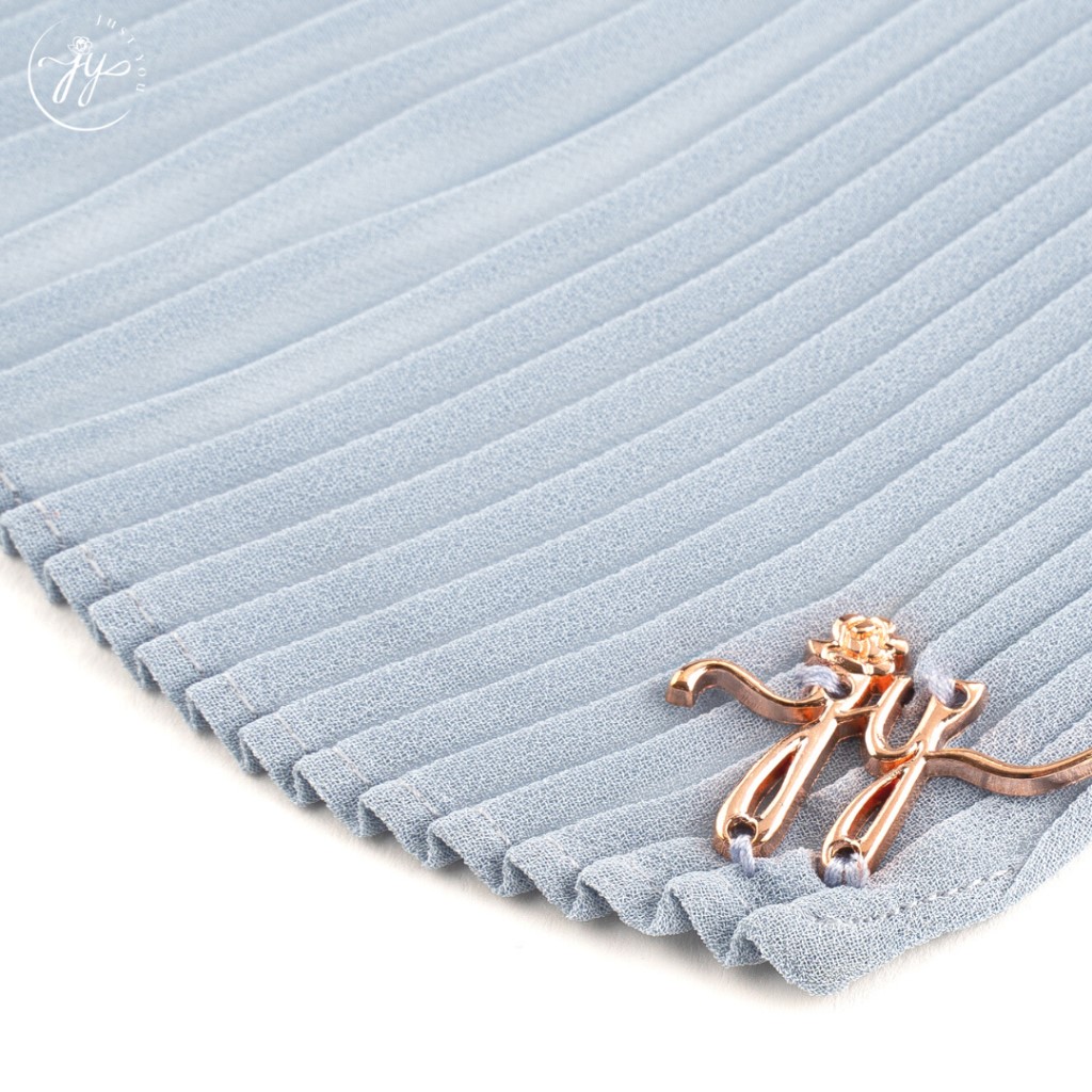 Just You Basic Chiffon Pleated Shawl (Basic Pleated Shawl) - Image 2