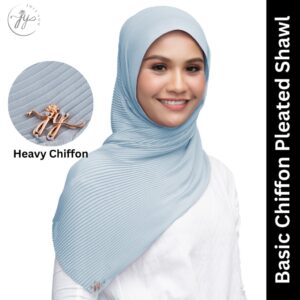 Just You Basic Chiffon Pleated Shawl (Basic Pleated Shawl)