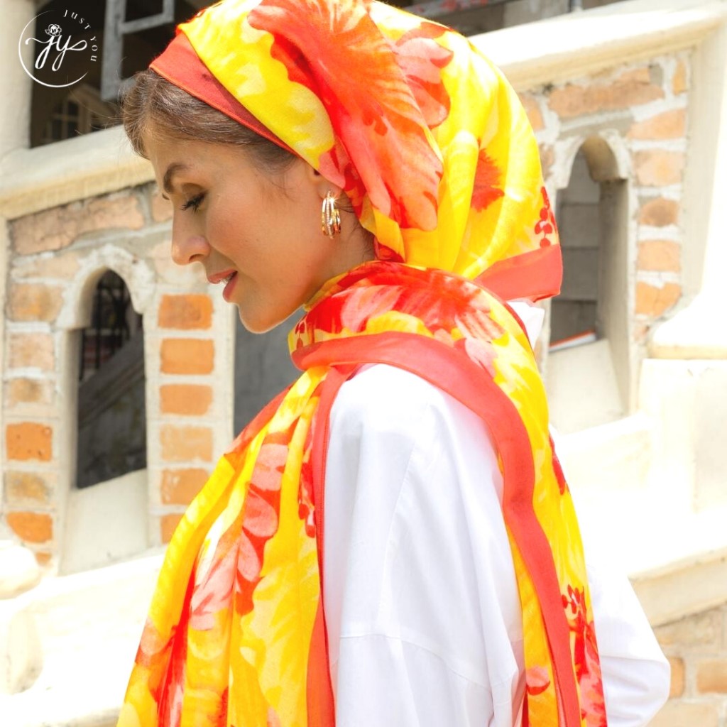 Just You d'Hati Cotton Viscose Long Shawl - d'Hati Merdeka Collection (Long Shawl) - Image 4