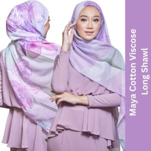 Just You Maya Cotton Viscose Long Shawl - Eufloria Collection (Cotton Viscose Long Shawl)
