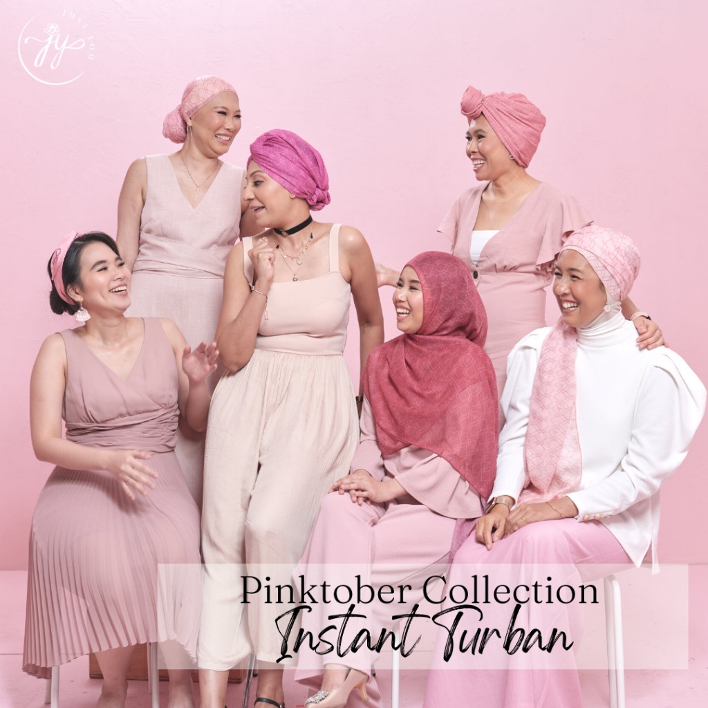 Just You Monogram Pinktober Turban - Pink Collection - Image 3