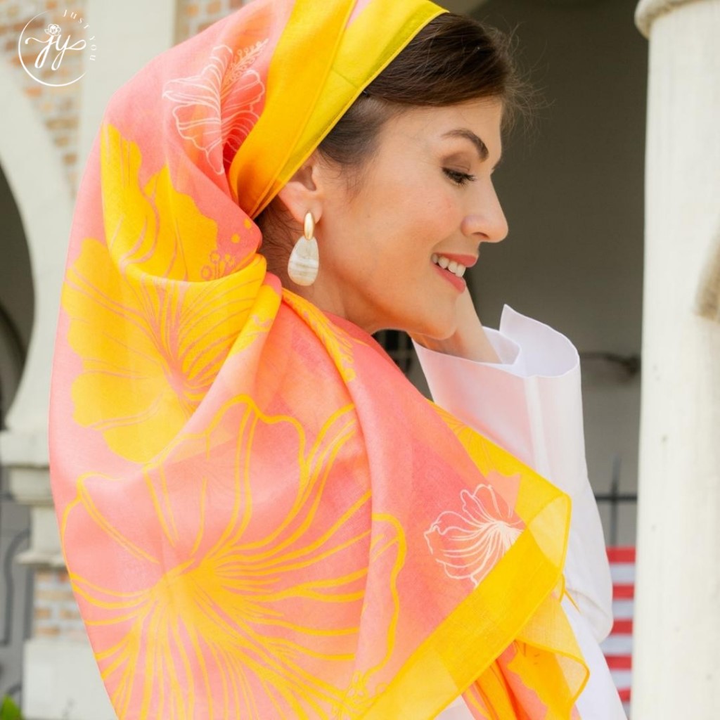 Just You d'Hati Cotton Viscose Long Shawl - d'Hati Merdeka Collection (Long Shawl) - Image 3