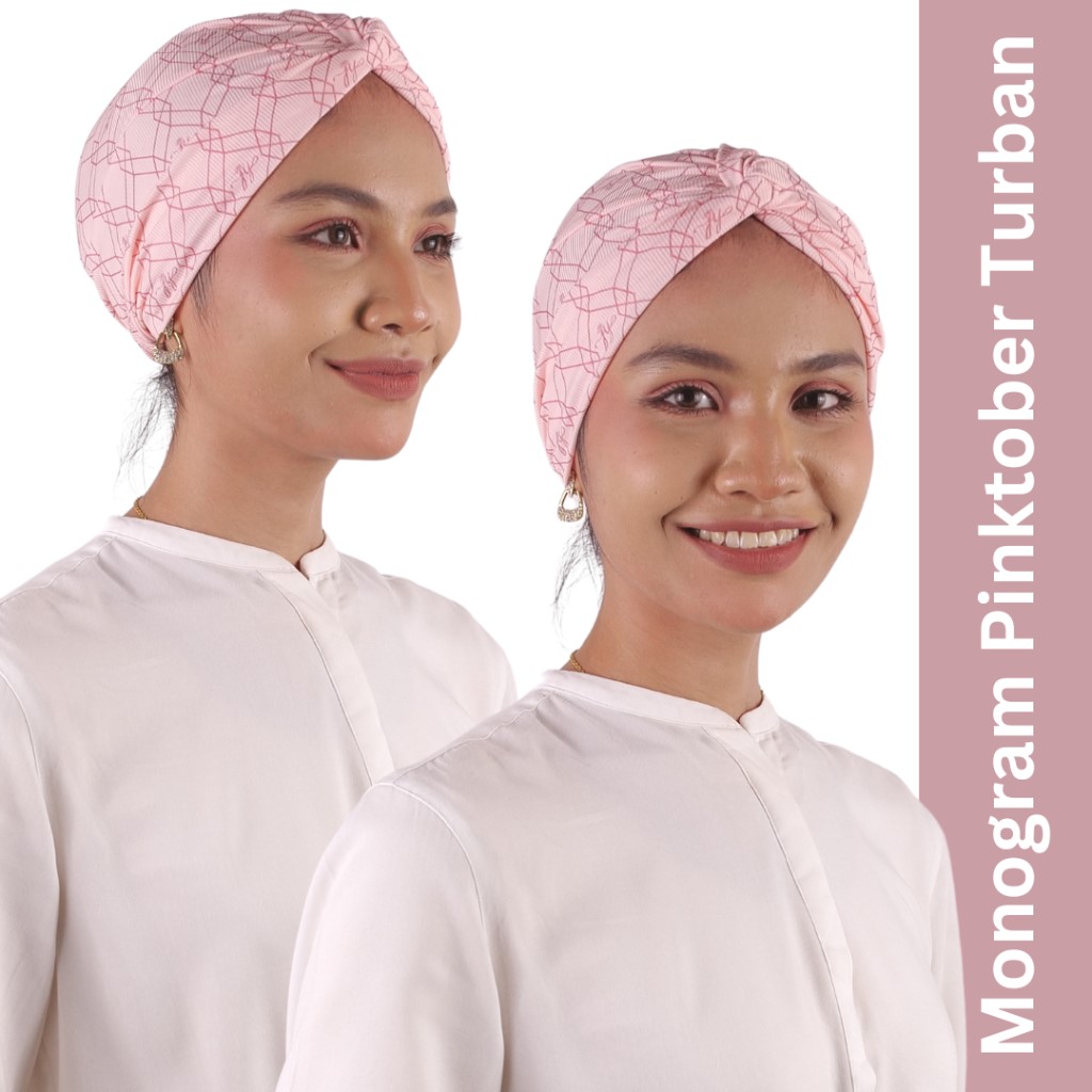 Just You Monogram Pinktober Turban - Pink Collection