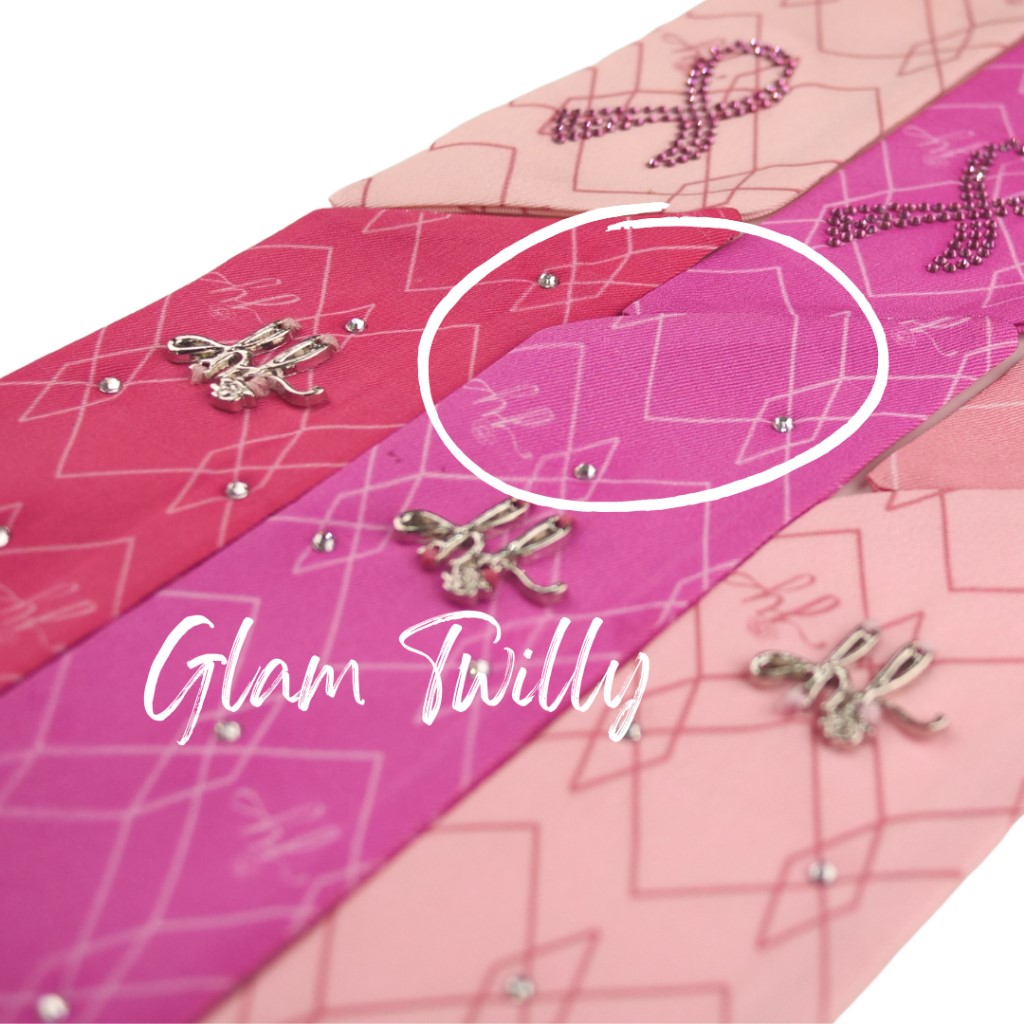 Just You Monogram Pinktober Twilly - Pink Collection - Imej 2
