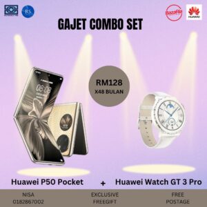 [RS] GAJET COMBO SET Huawei P50 Pocket 8+256GB & Huawei Watch GT 3 Pro