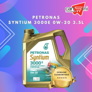 Original Promo ENGINE OIL PETRONAS Syntium 3000 E 0W-20 FULLY SYNTHETIC 3.5L (Exclude Postage)