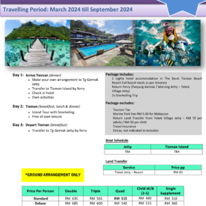 Barat Tioman Snorkeling ( 3 HARI 2 MALAM )