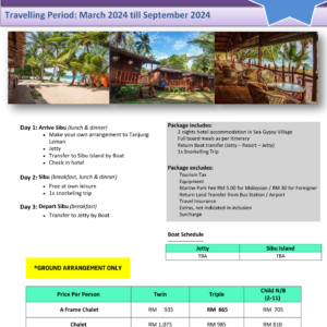 Sea Gypsy Snorkeling ( 3 HARI 2 MALAM )