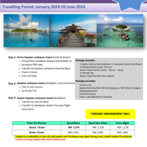 Sipadan Lankayan Diving ( 3 HARI 2 MALAM )