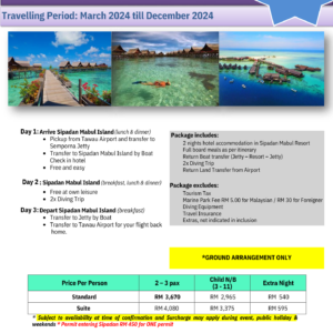Sipadan Mabul Diving ( 3 HARI 2 MALAM )