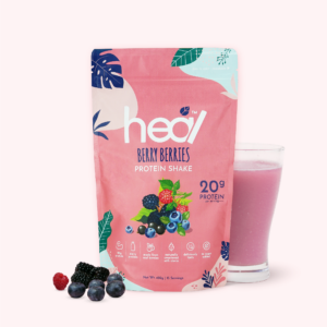 Heal Berry Berries Whey Protein Shake Powder Suitable for Muscle Gain/Meal Replacement/Diet (15 Packs)