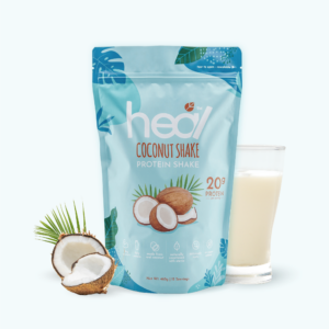 Heal Coconut Shake Whey Protein Shake Powder Suitable for Muscle Gain/Meal Replacement/Diet (15 Packs)