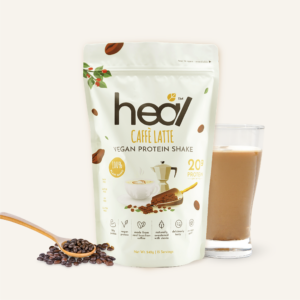 Heal Caffe Latte Vegan Pea Protein Shake Powder Plant Based Suitable for Muscle Gain/Diet (15 Packs) - HALAL certified