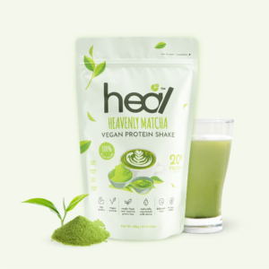 Heal Heavenly Matcha Vegan Pea Protein Shake Powder Plant Based 15 Servings Pack HALAL - Suitable for Muscle Gain , Diet