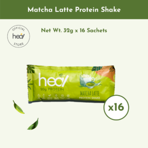 Heal Matcha Latte Dairy Whey Protein Shake Powder Sachet Bundle (16 Sachets)