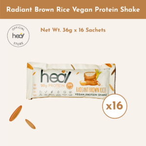 Heal Radiant Brown Rice Vegan Pea Protein Shake Powder Sachet Bundle (16 Sachets) (Copy)